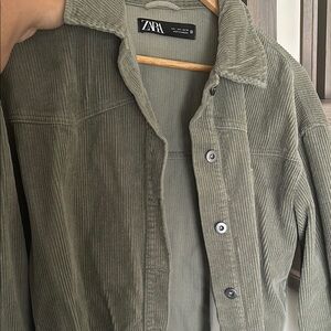 Zara Olive Corduroy Jacket